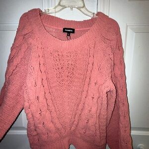 Express Blush Cable Knit Sweater
